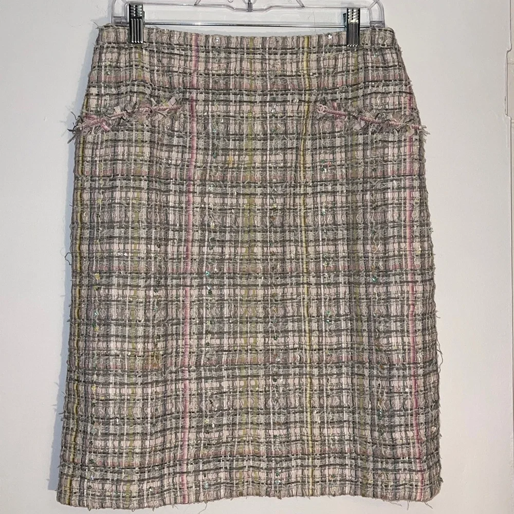 Chanel multicolor fringe tweed skirt the 2005 Spring collection 42